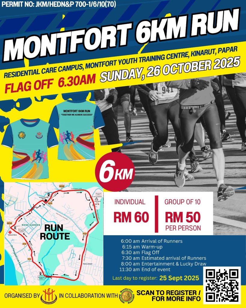 MONTFORT 6KM RUN, SUNDAY 26 OCTOBER 2025